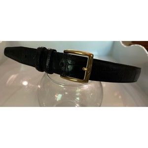 Brighton 32103 Black Embossed Leather  Alligator Men's Belt Size 34 EXCELLENT